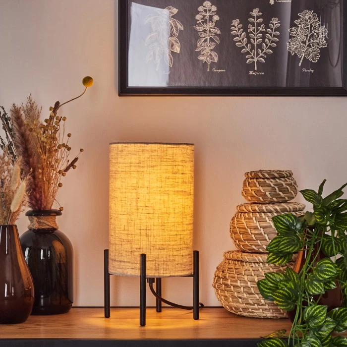 Hofstein Baranque Tischleuchte Schwarz, 1-flammig 11 Hofstein Baranque Tischleuchte Schwarz, 1-flammig – Bild 9