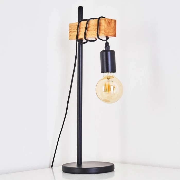 Hofstein Barbengo Tischleuchte Schwarz, Braun, 1-flammig 16 Hofstein Barbengo Tischleuchte Schwarz, Braun, 1-flammig – Bild 14