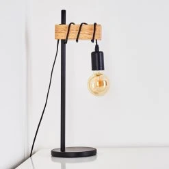 Hofstein Barbengo Tischleuchte Schwarz, Braun, 1-flammig 22 Hofstein Barbengo Tischleuchte Schwarz, Braun, 1-flammig -Günstiges Tischlampen Geschäft barbengo tischleuchte h3281475 do1 5