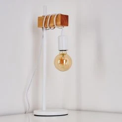 Hofstein Barbengo Tischleuchte Braun, Weiß, 1-flammig 27 Hofstein Barbengo Tischleuchte Braun, Weiß, 1-flammig -Günstiges Tischlampen Geschäft barbengo tischleuchte h3281512 do1 12