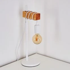 Hofstein Barbengo Tischleuchte Braun, Weiß, 1-flammig 19 Hofstein Barbengo Tischleuchte Braun, Weiß, 1-flammig -Günstiges Tischlampen Geschäft barbengo tischleuchte h3281512 do1 4