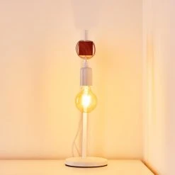 Hofstein Barbengo Tischleuchte Braun, Weiß, 1-flammig 21 Hofstein Barbengo Tischleuchte Braun, Weiß, 1-flammig -Günstiges Tischlampen Geschäft barbengo tischleuchte h3281512 do1 6