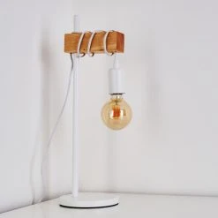 Hofstein Barbengo Tischleuchte Braun, Weiß, 1-flammig 23 Hofstein Barbengo Tischleuchte Braun, Weiß, 1-flammig -Günstiges Tischlampen Geschäft barbengo tischleuchte h3281512 do1 8