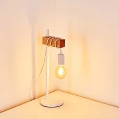 Hofstein Barbengo Tischleuchte Braun, Weiß, 1-flammig 24 Hofstein Barbengo Tischleuchte Braun, Weiß, 1-flammig -Günstiges Tischlampen Geschäft barbengo tischleuchte h3281512 do1 9