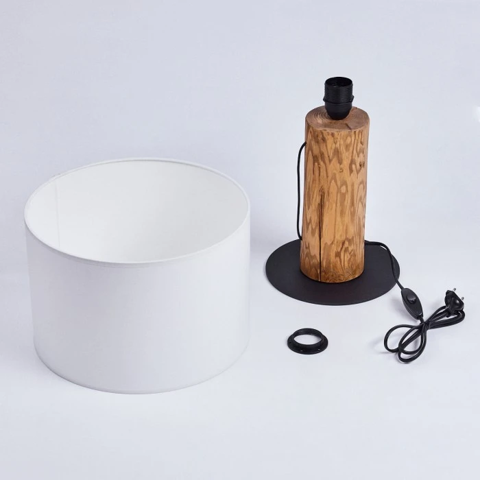 Hofstein Baret Tischleuchte Schwarz, Naturfarben, 1-flammig 7 Hofstein Baret Tischleuchte Schwarz, Naturfarben, 1-flammig – Bild 5