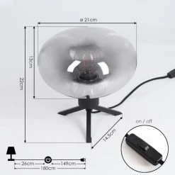 Hofstein Barnegat Tischleuchte Schwarz, 1-flammig -Günstiges Tischlampen Geschäft barnegat tischleuchte h3536735 3