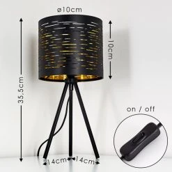Hofstein Bathinda Tischleuchte Schwarz, 1-flammig 19 Hofstein Bathinda Tischleuchte Schwarz, 1-flammig -Günstiges Tischlampen Geschäft bathinda tischleuchte h3322659 1