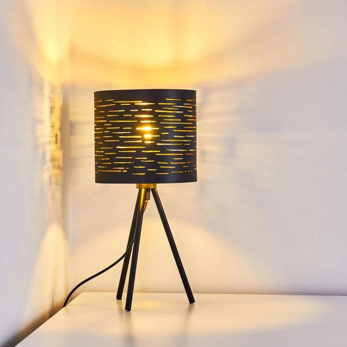 Hofstein Bathinda Tischleuchte Schwarz, 1-flammig 13 Hofstein Bathinda Tischleuchte Schwarz, 1-flammig – Bild 11