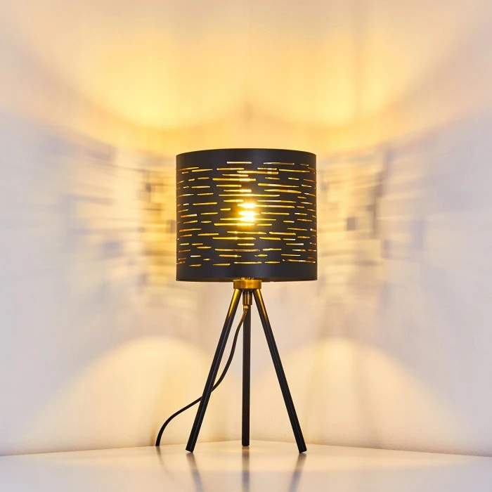 Hofstein Bathinda Tischleuchte Schwarz, 1-flammig 17 Hofstein Bathinda Tischleuchte Schwarz, 1-flammig – Bild 15