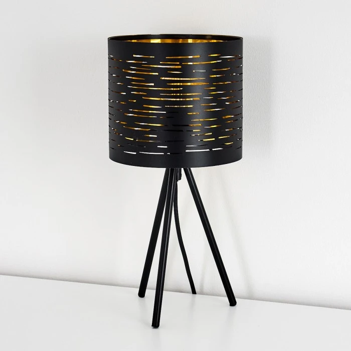 Hofstein Bathinda Tischleuchte Schwarz, 1-flammig 6 Hofstein Bathinda Tischleuchte Schwarz, 1-flammig – Bild 4