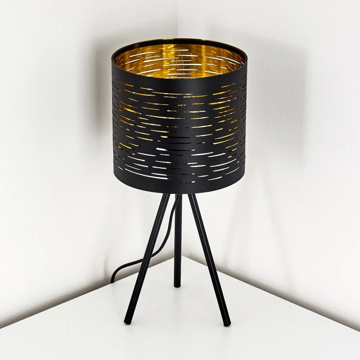 Hofstein Bathinda Tischleuchte Schwarz, 1-flammig 8 Hofstein Bathinda Tischleuchte Schwarz, 1-flammig – Bild 6