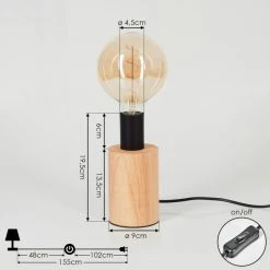 Hofstein Beccar Tischleuchte Schwarz, Naturfarben, 1-flammig -Günstiges Tischlampen Geschäft beccar tischleuchte h3567043 3
