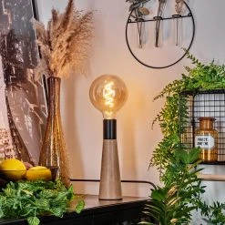 Hofstein Beccar Tischleuchte Schwarz, Naturfarben, 1-flammig -Günstiges Tischlampen Geschäft beccar tischleuchte h3567050 6