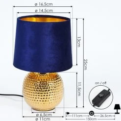 Hofstein Beddie Tischleuchte Gold, 1-flammig -Günstiges Tischlampen Geschäft beddie tischleuchte h3396292 3