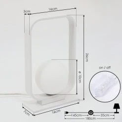 Hofstein Beland Tischleuchte Weiß, 1-flammig -Günstiges Tischlampen Geschäft beland tischleuchte h3454831 3