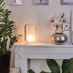 Hofstein Beland Tischleuchte Weiß, 1-flammig -Günstiges Tischlampen Geschäft beland tischleuchte h3454831 6