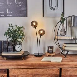 Hofstein Belleoram Tischleuchte LED Schwarz, 2-flammig -Günstiges Tischlampen Geschäft belleoram tischleuchte h3575215 8