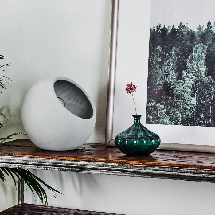 Hofstein Belltal Tischleuchte Grau, 1-flammig 4 Hofstein Belltal Tischleuchte Grau, 1-flammig – Bild 2