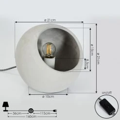 Hofstein Belltal Tischleuchte Grau, 1-flammig 17 Hofstein Belltal Tischleuchte Grau, 1-flammig -Günstiges Tischlampen Geschäft belltal tischleuchte h3398326 3