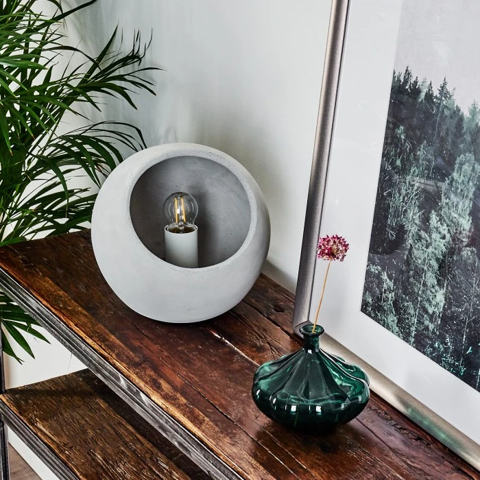 Hofstein Belltal Tischleuchte Grau, 1-flammig 11 Hofstein Belltal Tischleuchte Grau, 1-flammig – Bild 9