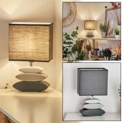 Hofstein Berghamn Tischleuchte Grau, Anthrazit, 1-flammig