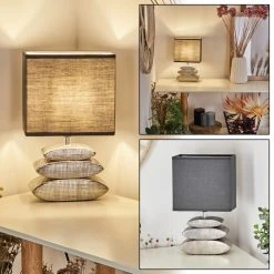 Hofstein Berghamn Tischleuchte Chrom, 1-flammig