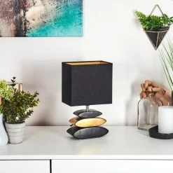 Hofstein Berghamn Tischleuchte Chrom, Schwarz, Gold, 1-flammig 23 Hofstein Berghamn Tischleuchte Chrom, Schwarz, Gold, 1-flammig -Günstiges Tischlampen Geschäft berghamn tischleuchte h3598313 9