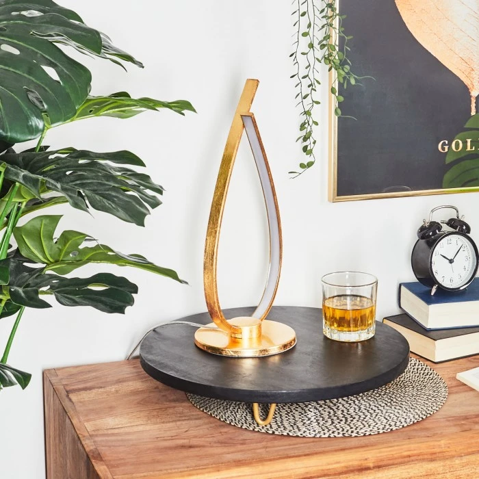 Hofstein Berisal Tischleuchte LED Gold, 1-flammig 4 Hofstein Berisal Tischleuchte LED Gold, 1-flammig – Bild 2