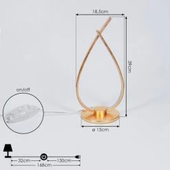 Hofstein Berisal Tischleuchte LED Gold, 1-flammig 15 Hofstein Berisal Tischleuchte LED Gold, 1-flammig -Günstiges Tischlampen Geschäft berisal tischleuchte h3550595 3