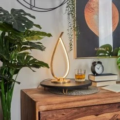 Hofstein Berisal Tischleuchte LED Gold, 1-flammig 20 Hofstein Berisal Tischleuchte LED Gold, 1-flammig -Günstiges Tischlampen Geschäft berisal tischleuchte h3550595 8