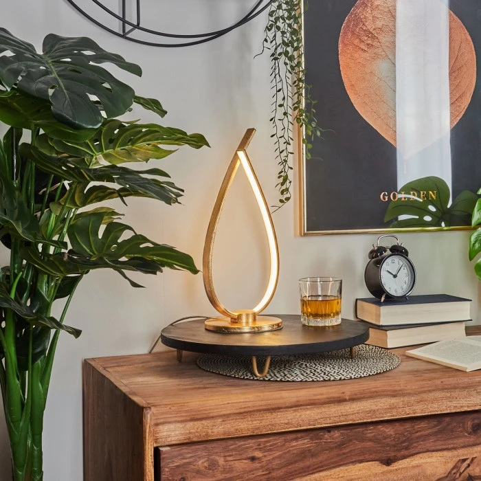 Hofstein Berisal Tischleuchte LED Gold, 1-flammig 11 Hofstein Berisal Tischleuchte LED Gold, 1-flammig – Bild 9