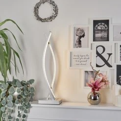 Hofstein Bernese Tischleuchte LED Nickel-Matt, Chrom, 2-flammig -Günstiges Tischlampen Geschäft bernese tischleuchte h3458174 10