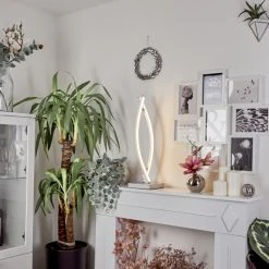 Hofstein Bernese Tischleuchte LED Nickel-Matt, Chrom, 2-flammig -Günstiges Tischlampen Geschäft bernese tischleuchte h3458174 6