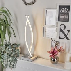 Hofstein Bernese Tischleuchte LED Nickel-Matt, Chrom, 2-flammig -Günstiges Tischlampen Geschäft bernese tischleuchte h3458174 8