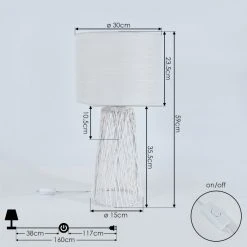 Hofstein Beteta Tischleuchte Weiß, 2-flammig -Günstiges Tischlampen Geschäft beteta tischleuchte h3398418 3