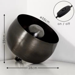 Hofstein Bluestone Tischleuchte Stahl gebürstet, 1-flammig -Günstiges Tischlampen Geschäft bluestone tischleuchte h3357781 1