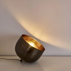 Hofstein Bluestone Tischleuchte Stahl geb&uuml;rstet, 1-flammig -Günstiges Tischlampen Geschäft bluestone tischleuchte h3357804 14