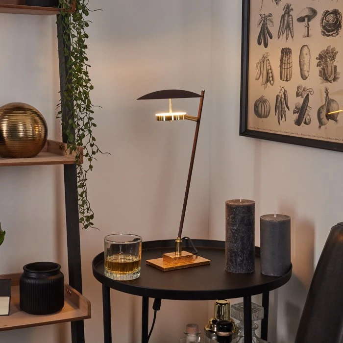 Hofstein Boissonie Tischleuchte LED Rostfarben, Gold, 1-flammig 3 Hofstein Boissonie Tischleuchte LED Rostfarben, Gold, 1-flammig