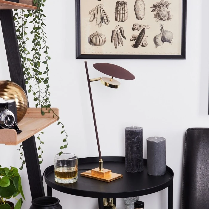 Hofstein Boissonie Tischleuchte LED Rostfarben, Gold, 1-flammig 14 Hofstein Boissonie Tischleuchte LED Rostfarben, Gold, 1-flammig – Bild 12