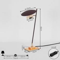 Hofstein Boissonie Tischleuchte LED Rostfarben, Gold, 1-flammig 17 Hofstein Boissonie Tischleuchte LED Rostfarben, Gold, 1-flammig -Günstiges Tischlampen Geschäft boissonie tischleuchte h3446331 3