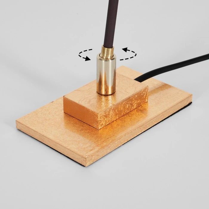 Hofstein Boissonie Tischleuchte LED Rostfarben, Gold, 1-flammig 8 Hofstein Boissonie Tischleuchte LED Rostfarben, Gold, 1-flammig – Bild 6