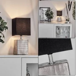 Hofstein Boldrarias Tischleuchte Chrom, Silber, 1-flammig