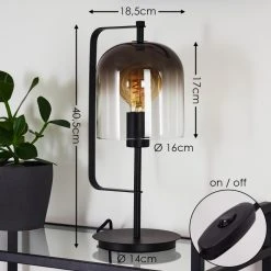 Hofstein Bourges Tischleuchte Schwarz, 1-flammig -Günstiges Tischlampen Geschäft bourges tischleuchte h3369241 1