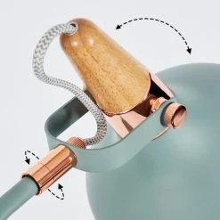 Hofstein Breamo Tischleuchte Grün, Holz dunkel, 1-flammig -Günstiges Tischlampen Geschäft breamo tischleuchte h3398487 5