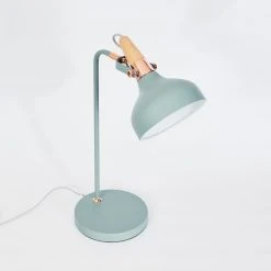 Hofstein Breamo Tischleuchte Grün, Holz dunkel, 1-flammig -Günstiges Tischlampen Geschäft breamo tischleuchte h3398487 7