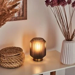 Hofstein Briel Tischleuchte Messing, 1-flammig