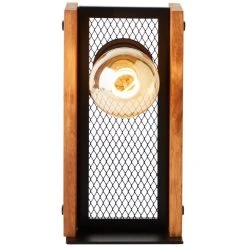 Brilliant Leuchten Brilliant Calandra Tischleuchte Schwarz, Holz hell, 1-flammig