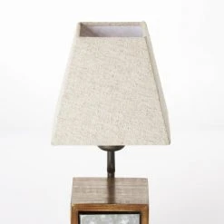 Brilliant Leuchten Brilliant Casket Tischleuchte Dunkelbraun, Verzinkt, Beige, 1-flammig -Günstiges Tischlampen Geschäft brilliant casket tischleuchte 99023 43 8