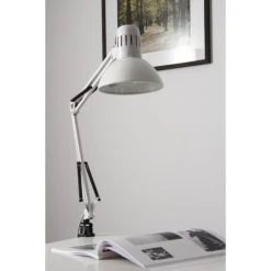 Brilliant Leuchten Brilliant Hobby Schreibtischklemmleuchte Weiß, 1-flammig -Günstiges Tischlampen Geschäft brilliant hobby schreibtischklemmleuchte 10802 05 do1 6