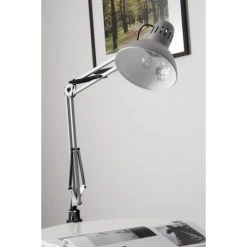 Brilliant Leuchten Brilliant Hobby Schreibtischklemmleuchte Edelstahl, Titan, 1-flammig -Günstiges Tischlampen Geschäft brilliant hobby schreibtischklemmleuchte 10802 11 do1 7